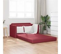 vidaXL Canapé au sol-lit 2-en-1 rouge vin 124x71x78 cm en cuir artificiel