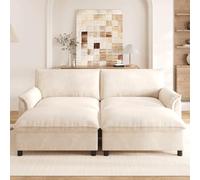 Canapé avec espace de rangement 216 l x 77 P x 82 H cm, canapé avec tabouret, canapé de salon