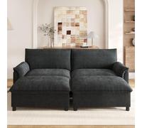 Canapé avec espace de rangement 216 l x 77 P x 82 H cm, canapé avec tabouret, canapé de salon