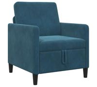 Canapé avec rangement, couleur bleu, dimensions 72 x 78 x 87 cm, matière : polyester