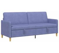Canapé avec rangement, couleur bleu jean, dimensions 192 x 78 x 87 cm, matière : polyester
