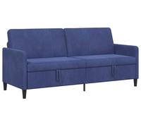 Canapé avec rangement, couleur bleu marine, dimensions 192 x 78 x 87 cm, revêtement en polyester