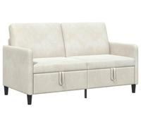 Canapé avec rangement, couleur crème, dimensions 152 x 78 x 87 cm, revêtement en polyester