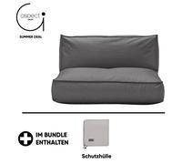 Canapé Blomus -STAY- pour 2 personnes, couleur anthracite, avec housse de protection e