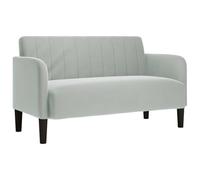 Canapé causeuse gris clair 109 cm velours