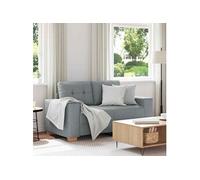 vidaXL Canapé Causeuse Gris Clair 160x77x82 cm Tissu