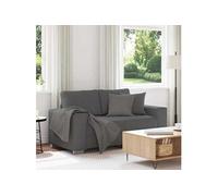 Canapé causeuse gris foncé 120 cm tissu velours côtelé, causeuse, canapé, canapé rembourré, canapé 2 places, couche, 4105194
