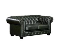 Canapé chesterfield 2 places BRENTON 100% cuir de