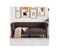 Canapé Chesterfield vidaXL 2 places - Marron Foncé