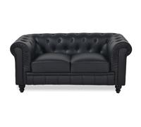 Canapé Chesterfield 2 Places Regency Noir