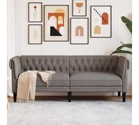 vidaXL Fauteuil Chesterfield Taupe