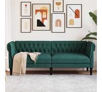 vidaXL Chesterfield – Vert foncé