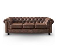 Canapé Chesterfield 3 Places Vintage