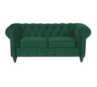 Canapé Chesterfield Velours 2 Places Altesse Vert
