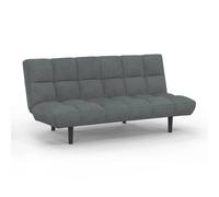 IDMarket - Canapé clic clac Salome capitonné 3 Places Tissu Gris Anthracite