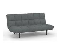 IDMarket - Canapé clic clac Salome capitonné 3 Places Tissu Gris Anthracite
