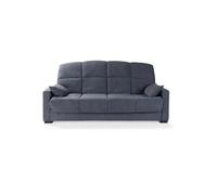 Canapé clic clac 3 places - Gris anthracite - Matelas 14 cm - 130 x 190 cm - MEGAN