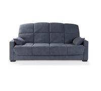 Canapé clic clac 3 places - Gris anthracite - Matelas 14 cm - 130 x 190 cm - MEGAN