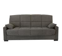 Generique Canapé clic-clac 3 places MEGAN Taupe Matelas 17 cm L223 x P96 x H103 cm