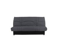 Canapé convertible Clic-clac - 3 places - Tissu Gris Anthracite - 190 x 90 x 92 cm - PIXIE