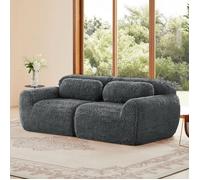 Canapé - Cloud - 2 places modulable - Tissu peluche haut de gamme - Mousse HR 32D
