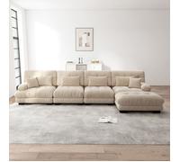 Canapé - Cloud Couch - 4 places - Modulable - Chenille vintage marron clair