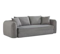 Canapé compressé convertible - 2/3 places - MARIN - Tissu Gris clair - 239 x 111 x 87 cm