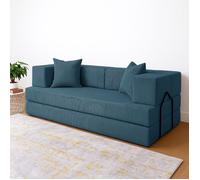 Canapé compressé convertible FLEXIMOOD PORTUGAL BLEU 3 pl, déhoussable