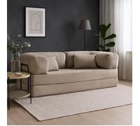 Canapé compressé convertible MOUSSINO PORTUGAL BEIGE 3 pl, déhoussable