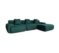 Canapé compressé modulable en tissu chenille vert foncé 4-5 places SHEFFIELD
