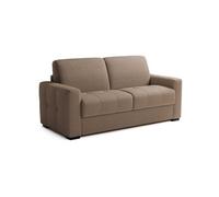 Canapé convertible express - 3 places - EUREKA - Tissu como 5 Antelope - 200 x 102 x 95 cm