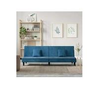vidaXL Canapé-lit bleu velours 351906