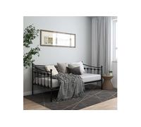Canape convertible 1 places noir 95 x 200 x 91.5 cm