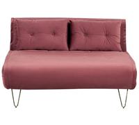 Canapé convertible 2 place en velours rose VESTFOLD
