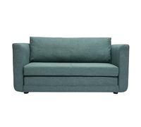 Canapé convertible 2 places en tissu vert de gris LEON