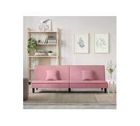 vidaXL Canapé-lit Velours Rose