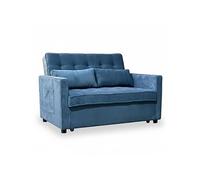 Canapé Convertible 2 Places "Kyara" 133cm Bleu