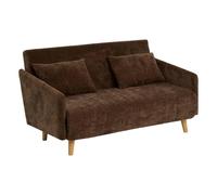 Canapé Convertible 2 Places Milo 155cm Marron Tonka
