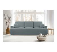 Canapé convertible 3 places - BARLETTO- boucle- gris
