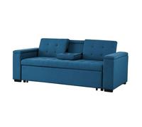 Noho canapé convertible 3 places en tissu bleu pétrole