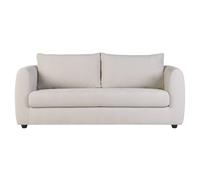 Canapé convertible 3 places en tissu effet velours beige HARLO
