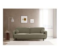 Canapé convertible 3 places - OVALS - velours - vert sauge
