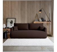 Canapé convertible 3 places - OVO MINI - Marron - Chenille Easy Clean