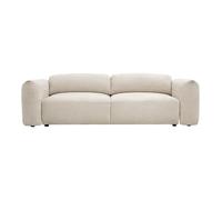Canapé convertible 4 places avec coffre en tissu velours chenille beige SWELL