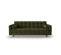 Canapé convertible avec coffre de rangement "Bali" 3 places en tissu structurel vert