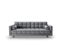 Canapé convertible avec coffre de rangement "Bali" 3 places en velours gris