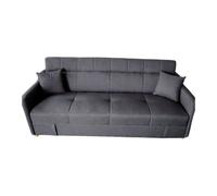 Adare canapé convertible avec coffre en tissu gris foncé 3 places