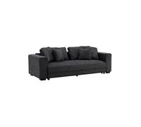 Canapé Convertible Bellman 3 places Velours côtelé 250cm Gris Foncé