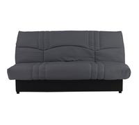 Canapé convertible Clic-clac - 3 places - Tissu Gris Anthracite - 190 x 90 x 92 cm - PIXIE