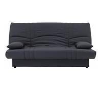Canapé convertible clic clac 3 places - Tissu Gris anthracite - L 190 x P 92 cm - DREAM - Style Contemporain